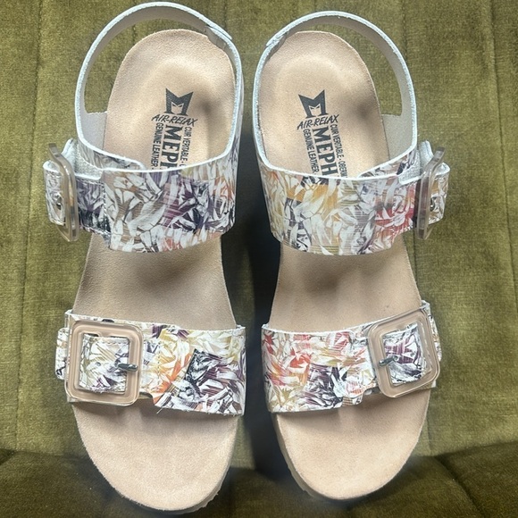 Mephisto multicolor velcro strap wedges size 39 NWOT - Picture 5 of 12